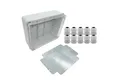 Produktbild: ARLI Verteilerbox Abzweigdose IP67 Sichttür Aufputz 310x230x130mm + Montageplatte, nach Auswahl: Kabelverschraubung M12 M16 M20 M25