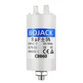 Produktbild: BOJACK CBB60 Motorkondensator 8uF 450V Anlaufkondensator 35x68MM Kondensator 8 µF 450 Volt M8-Stecker, geeignet für Elektromotoren und Schwimmbadpumpen, 50/60Hz