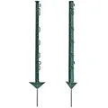 Produktbild: VOSS.farming 20x Kunststoffpfähle 74cm lang grün Hundezaun Katzenzaun Wildtierzaun Kleintierzaun Schafzaun Haustierzaun Elektrozaun Standpfähle