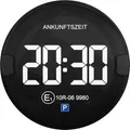 Produktbild: OOONO Parkscheibe P-DISC NO2 dark, elektronisch, mit Knopfzelle, mit Zulassung, schwarz