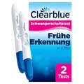 Produktbild: Clearblue Schwangerschaftstest Frühe Erkennung, Frühtest, Pregnancy Test, 2x Frühschwangerschaftstest/Schwangerschaftsfrühtest, über 99% zuverlässig, Schwangerschaft bestimmen, 25 mIU/ml