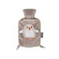 Produktbild: Fashy „Pia“ 35720.4 Wärmflasche / Kinderwärmflasche Pinguin ~ Thermoplast- Wärmeflasche mit kuschelweichem Flauschbezug aus 100% Polyester, robust und langlebig ~ 0,8 Liter