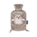 Produktbild: Fashy 0.8 Litre Hot Water Bottle with Pia Penguin Plush Cover - Taupe