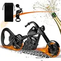 Produktbild: LKKCHER Flaschenöffner, Bieröffner, Chopper Motorrad Flaschenöffner, Biergeschenke für Männer, Gadget für Männer, Motorradgeschenke für Männer, Geschenke für Papa und Freund, Schwarz mit Tasche