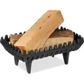 Produktbild: Relaxdays Kaminrost Gusseisen Schwarz Mit Standfüßen 15 cm x 37 cm x 26 cm
