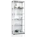 Produktbild: K-Möbel Vitrine, Weiß, Holzwerkstoff, 4 Fächer, Rechteckig, 67x176x33 cm, Wohnzimmer, Wohnwände, Vitrinenschränke