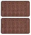 Produktbild: Birkmann Pralinenform CHOCOLATERIE, 2er Set, Braun, Silikon, (2-tlg), BPA-frei, Ornamente und Herzen