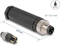 Produktbild: Delock M8 Steckverbinder A-kodiert 3 Pin Stecker zur Montage mit Schraubanschluss (60529)