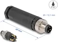 Produktbild: DELOCK 60529 - M8 Steckverbinder A-kodiert 3 Pin Stecker, mit Schraubanschluss