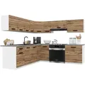 Produktbild: Belini Italia 7 Küche Ausgestattet Modular Komplett - 420 Cm. Ober- Und Unterschränke Mit Arbeitsplatte, Brun Doré