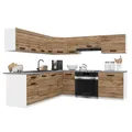Produktbild: Belini Italia 7 Eckküche Küchenblock 420cm Goldbraun