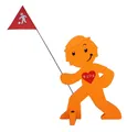 Produktbild: StreetBuddy Warnschild Warnfigur, Warnaufsteller, Warnschild für Kindersicherheit, (1 St)