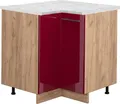 Produktbild: Vicco Eckunterschrank Fame-Line, 80.5 cm, AP Marmor, Bordeaux Hochglanz/Goldkraft Eiche