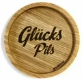 Produktbild: holzpost GmbH Getränkeuntersetzer GlücksPils, 1-tlg., massives Eichenholz, Runde Einkerbung