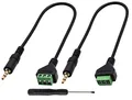 Produktbild: zdyCGTime 3-polige 3,5-mm-Schraubklemmenkabel,3,5-mm-Stereo-TRRS-Audio Männlich auf 3-polige/Kanal-Buchsenschraube Headset Balum-Konverter-Adapterkabel.(30cm/2 Stück)