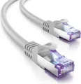 Produktbild: deleyCON 7,5m CAT7 Netzwerkkabel - 10 Gigabit - RJ45 Patchkabel Ethernet Kabel (Kupfer, SFTP PiMF Schirmung) - für Highspeed LAN DSL Switch Modem Router Patchpanel CAT7 CAT6 CAT5 - Grau