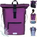 Produktbild: Rucksack Plane Time Bag Evo 24 L Kurierrucksack Roll-Top Damen A4 Freizeitrucksack Laptoprucksack wetterfest Outdoor Elephant 13074 Metallic Lila +f - Violett