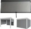Produktbild: Seitenwand für Pergola HWC-L46, Pavillon Rollo Ersatzseitenwand, Stoff/Textil sturmfest 3x3m anthrazit