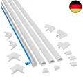 Produktbild: D-Line 2010KIT001 Micro+ Kabelkanal Selbstklebender, Halbrunde Kabelführungen -