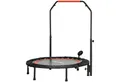 Produktbild: SPORTNOW Fitnesstrampolin mit Haltegriff, LCD-Monitor, Stahl, Ø 15 cm, (Fitness-Rebounder, 1 tlg., Fitness-Trampolin), für Erwachsene, bis 100 kg, 102 cm