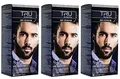 Produktbild: TRU Men Bart-Coloration Färbemittel, 30ml (90 - Schwarz) – 3er Pack - Perfekte Abdeckung grauer Haare für ein natürliches Bartstyling