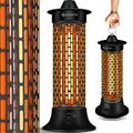 Produktbild: KESSER® Standheizstrahler Infrarotheizung, 1200W Heizstrahler Energieeffiziente Heizung Innenraum mit 360° Oszillation, Infrarotheizung Standgerät, Elektroheizung IP55, Terrassen-Heizstrahler, Schwarz