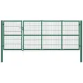 Produktbild: Gartentor Mit Pfosten 350 X 120 Cm Stahl Grün - Vidaxl