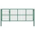 Produktbild: vidaXL Gartentor mit Pfosten 350x120 cm Stahl Grün NEU