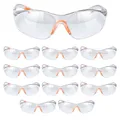 Produktbild: Kurtzy 12-er Pack Schutzbrille Arbeitsschutzbrille - Arbeitsschutzbrille mit Gummieinsatz - Safety Glasses - Arbeitsbrille Labor - Schutzbrillen Arbeitsschutz - Sicherheitsbrille