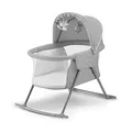 Produktbild: kk Kinderkraft Kinderkraft Kinderbett 3 in 1 lOVI, Kinderreisebett, Stubenwagen, Babywiege, Baby Wippe, Zusammenklappbar, Einfach Transport, mit Zubehör, Tasche, Moskitonetz,von Geburt bis 9 kg, Grau