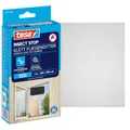 Produktbild: tesa Insect Stop Klett Fliegengitter - 130 cm x 150 cm - Anthrazit | Zuschneidbarer Insektenschutz für Fenster - ohne Bohren, Mückenschutz mit selbstklebendem Klettband - waschbar