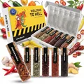 Produktbild: DIBYS WELCOME TO HELL Scharfes Chili Geschenk-Set - 6 scharfe Gewürze inkl. Rezeptkarten - Gewürz-Set mit Chiliflocken, Ancho, Bird's Eye & Mehr - Geschenke für Kochbegeisterte