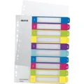 Produktbild: Leitz 1243-00-00 WOW Register, A4 Überbreite, 1-10, Kunststoff 10-teilig, transparent, PC-beschriftbar