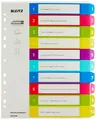 Produktbild: Leitz Register für A4, PC-beschriftbares Deckblatt und 10 Trennblätter, Taben mit Zahlenaufdruck 1-10, Überbreite, Mehrfarbig, Polypropylen, WOW, 12430000