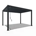 Produktbild: Weide Pergola Classic Pavillon Terrassenüberdachung Aluminium 3 x 4 M anthrazit, BxTxH: 400x300x255 cm grau 400 cm x 255 cm x 300 cm