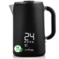 Produktbild: Lehmann Wasserkocher 1,7 L mit Temperaturregelung 45-100 °C, Edelstahl Wasserkessel mit Warmhaltefunktion und Touchpanel, mattes Schwarz