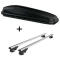 Produktbild: Dachbox JUEASY300 300Ltr schwarz + Dachträger VDP004 L kompatibel mit für Skoda Fabia Kombi ab 99