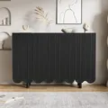 Produktbild: Merax Kommode mit 4 Türen, Sideboard Schrank  Wohnzimmerschrank Buffet, B:120cm, Schwarz