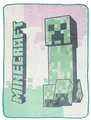 Produktbild: Jay Franco Minecraft Creeper 130 x 150 cm Hellrosa Flauschige Tagesdecke Bettüberwurf Überwurfdecke