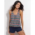 Produktbild: Tankini-Top, Damen, Gr. 44, Cup D, blau (marine, bunt, bedruckt), Elasthan, Polyamid, Bikini-Oberteile