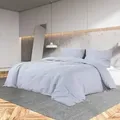 Produktbild: vidaXL Bettwäsche-Set Grau 200x200 cm Baumwolle