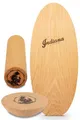 Produktbild: Indiana® Balance Board | DAS ORIGINAL Swiss Made - HANDGEFERTIGT | inkl. Premium Korkrolle | Balancierbrett Fiberglas verstärktem Holzkern | Gleichgewichtstraining für Kinder und Erwachsene (Eiche)
