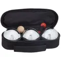 Produktbild: Relaxdays 3 Boule Kugeln im Set Schwarz,Silber