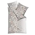Produktbild: Kaeppel Fein Biber Bettwäsche 2 TLG. 135x200cm Victoria Blumen Kiesel Grau