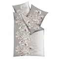 Produktbild: Kaeppel Fein Biber Bettwäsche 2 tlg. 135x200cm Victoria Blumen Kiesel Grau