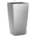 Produktbild: Lechuza Übertopf CUBICO 40, silber metallic, 40 x 76 x 40 cm, aus Kunststoff, für innen und außen, Wasserspeicher und Innentopf