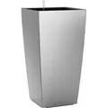 Produktbild: Lechuza® Pflanzgefäß Cubico Premium 40 cm x 40 cm Silber metallic