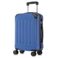 Produktbild: Koffer Trolley Reisekoffer Suitcase, Rollkoffer Handgepäck ,mit 4 Rollen360°, Hartschalenreisekoffer, Zahlenschloss, Weicher Gummigriff(M Saphirblau)