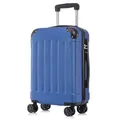 Produktbild: yonsly Koffer Suitcase M Saphirblau, Trolley Reisekoffer, Rollkoffer Handgepäck, Kabinenkoffer mit 4 Rollen 360°, Hartschalenreisekoffer, Zahlenschloss, Weicher Gummigriff