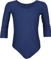 Produktbild: Aquarti Mädchen Ballett Trikot 3/4 Arm Gymnastik Ballettanzug, Farbe: Dunkelblau, Größe: 122